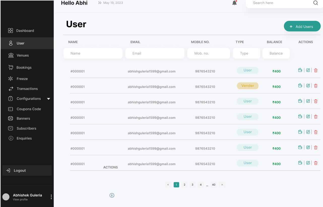 Multi-Level User Management